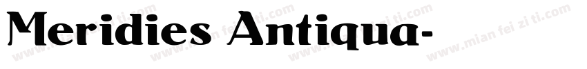 Meridies Antiqua字体转换